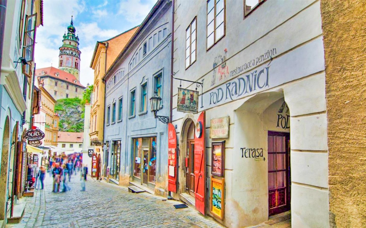 Cesky Krumlov w samym centrum placu Svornost w Pensjonacie Pod Radnice ze śniadaniem i butelką wina
Cesky Krumlov w samym centrum placu Svornost w Pensjonacie Pod Radnice ze śniadaniem i butelką wina