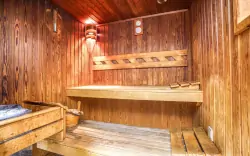 Drewniana sauna, Hotel Erzsébet ***, Hévíz, Balaton, Węgry