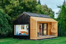 Tiny house w Ostrawie, blisko przyrody i zabytków: Domek Ostravinka ze śniadaniem i aneksem kuchennym 