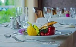 Restauracja, Hotel Szépia Bio &amp; Art **** niedaleko Budapesztu