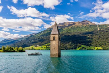 Reschensee, Austria, Tyrol 