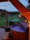 Zewnętrzne jacuzzi, Apartmány Anička, Liptovské Matiašovce, Liptów, Słowacja