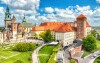Dominantą miasta jest Zamek Królewski na Wawelu