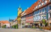 Historyczny rynek, Kurhotel Pyramide Sibyllenbad ****, Bad Neualbenreuth, Niemcy