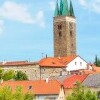 Kościół i wieża Ducha Świętego w Telczu